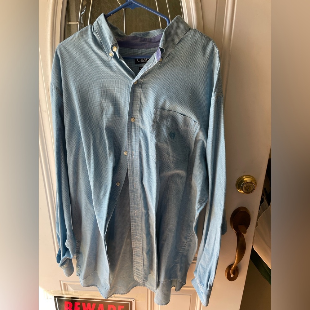 Blue Button-Up Shirt